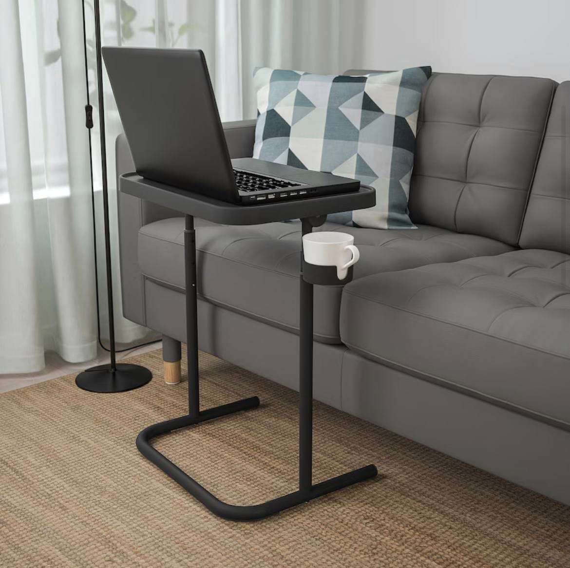 Metal Laptop Table with Cup Holder