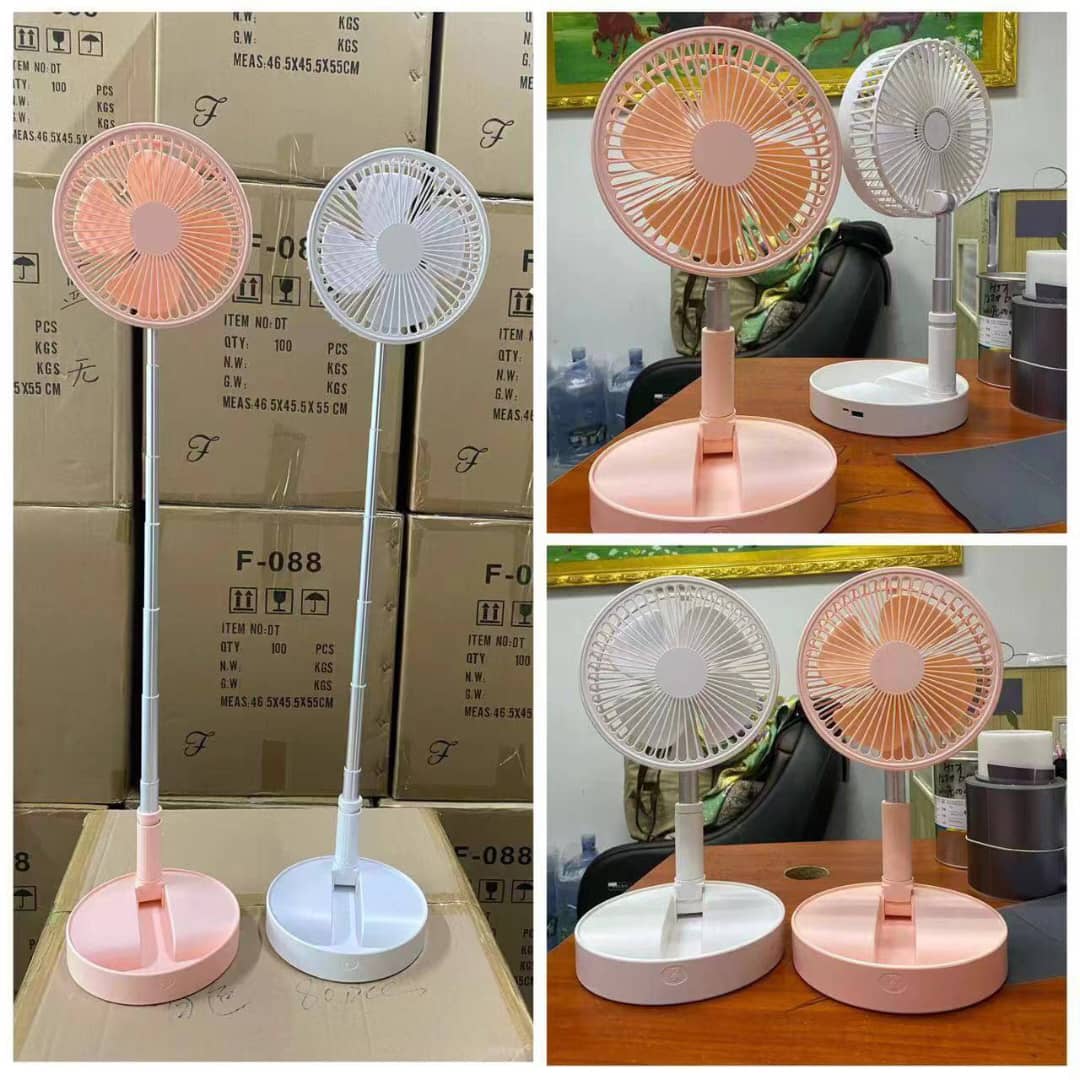 Extendable desk rechargeable fan