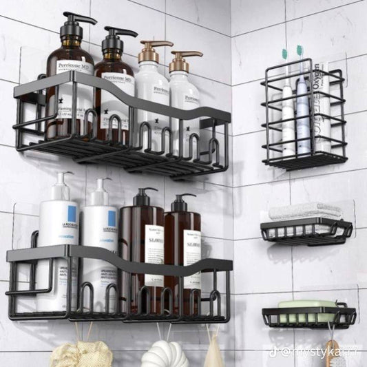 5-Set Bathroom Wall Bottle Rack