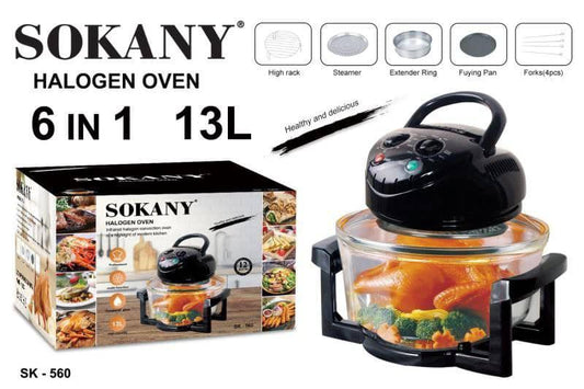 13L SOKANY 6-In-1 Halogen Oven