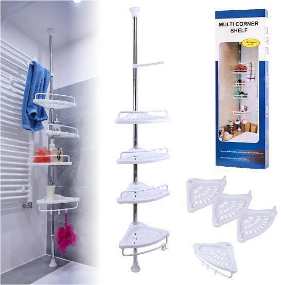 Multifunctional bathroom corner shelf