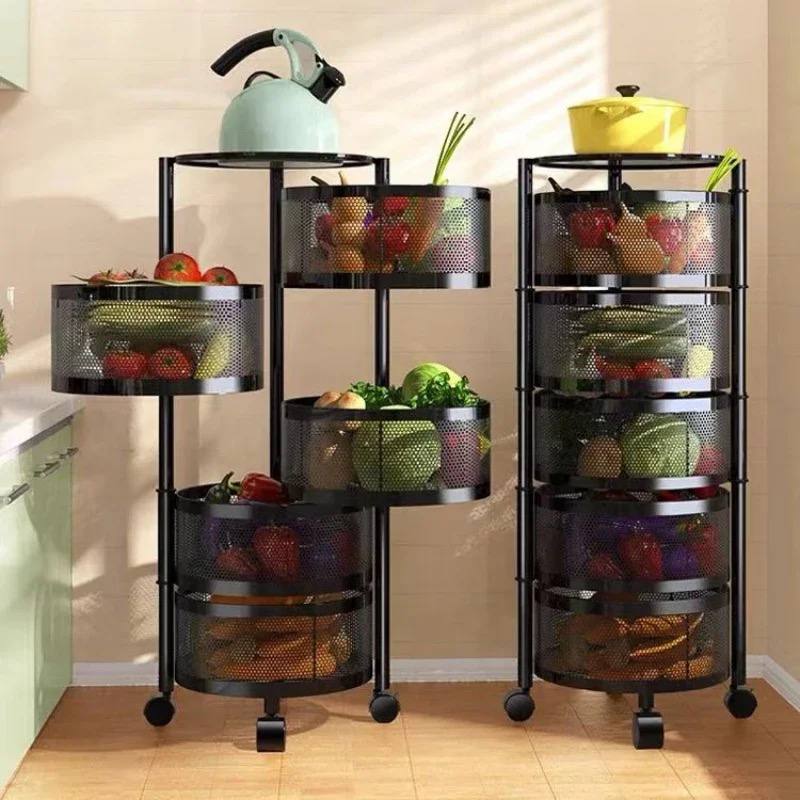 5-Basket Trolley Kitchen Shelf