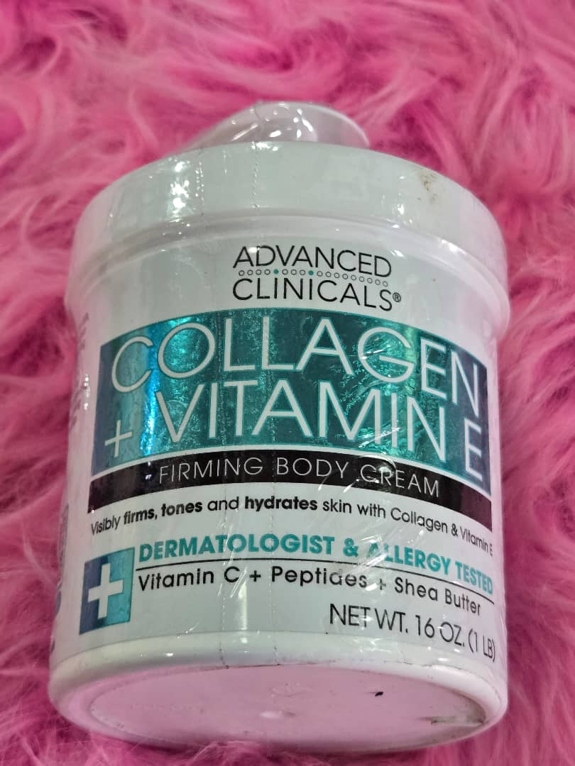 454g ADVANCED CLINICALS Collagen + Vitamin E Firming Body Cream